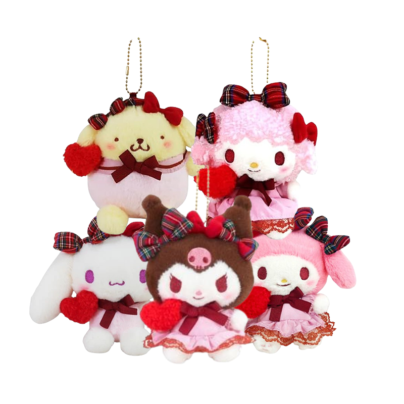 SANRIO Ribbon Love Plush Keychain