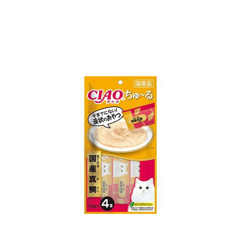 INABA FOODS CIAO Maguro and Sea Bream Churu Cat Treats