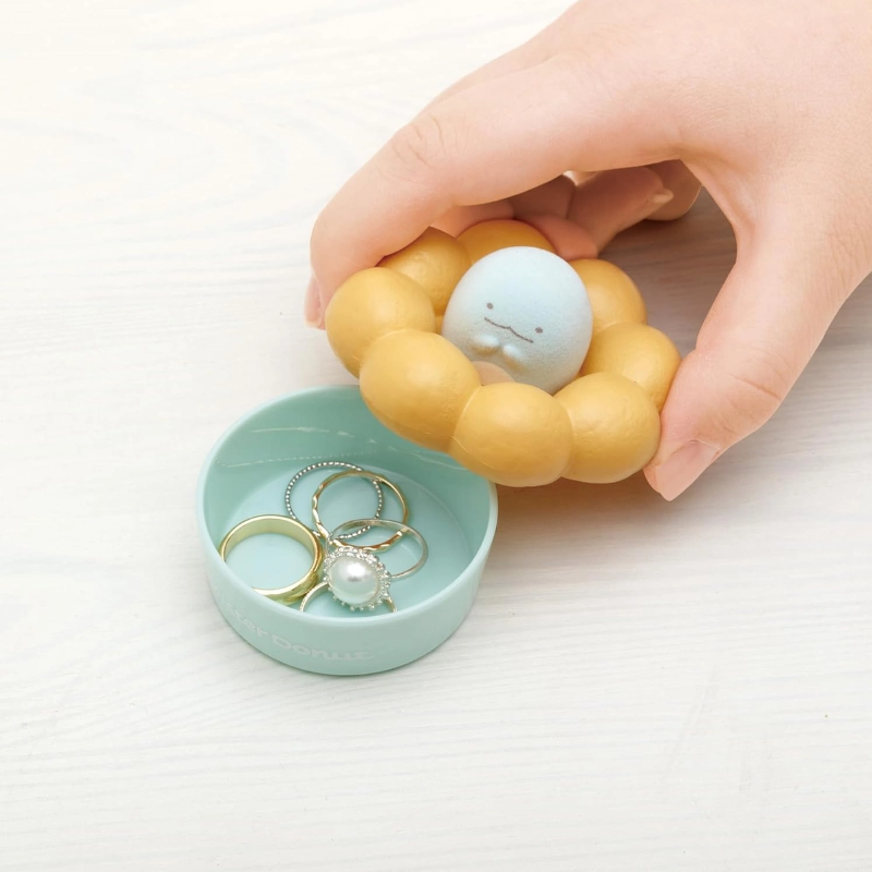 SAN-X Mister Donut x Sumikko Gurashi Tokage Pon de Ring Donut Accessory Case