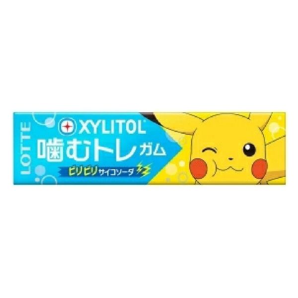 LOTTE Xylitol Chewing Gum (Pokémon Fizzy Soda Pop Flavor, 9 pieces)