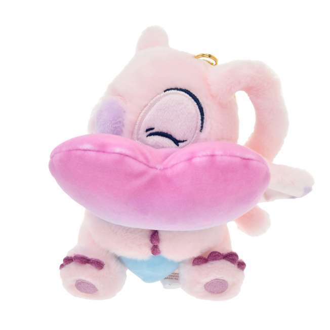 DISNEY Stitch and Angel Gradient Color Smily Heart Cushion Plush
