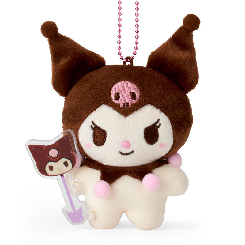 SANRIO Plush Keychain and Fujiya Chocolate Lollipop Set