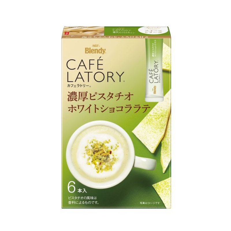 AGF Blendy Cafe Latory Rich Pistachio White Chocolate Latte