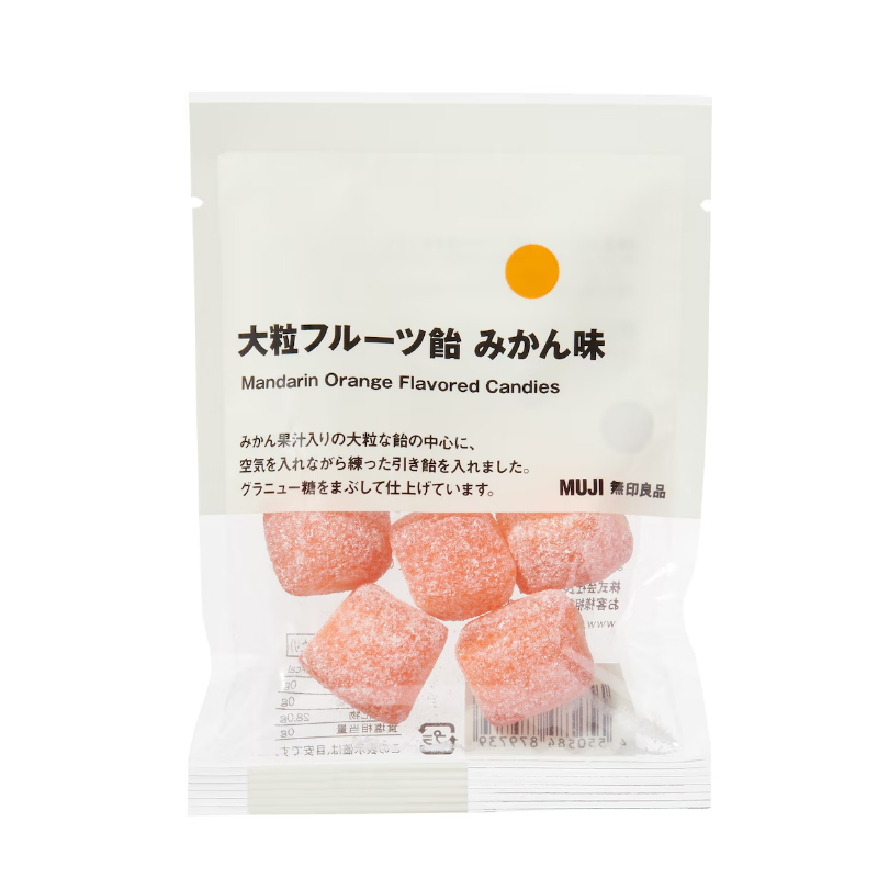 MUJI Large Grain Fruit Candy Tangerine Taste