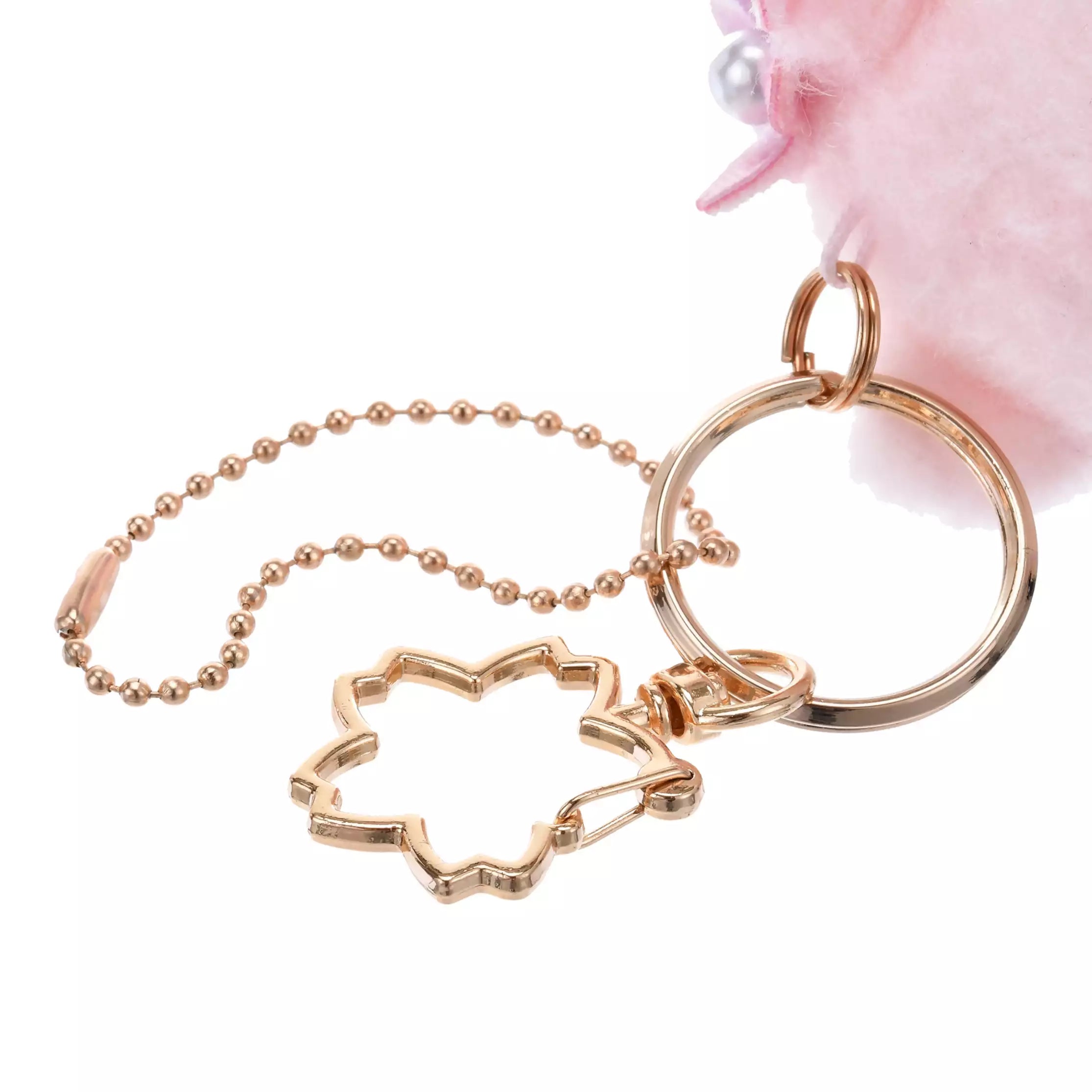 DISNEY Pooh and Piglet Sakura Plush Keychain