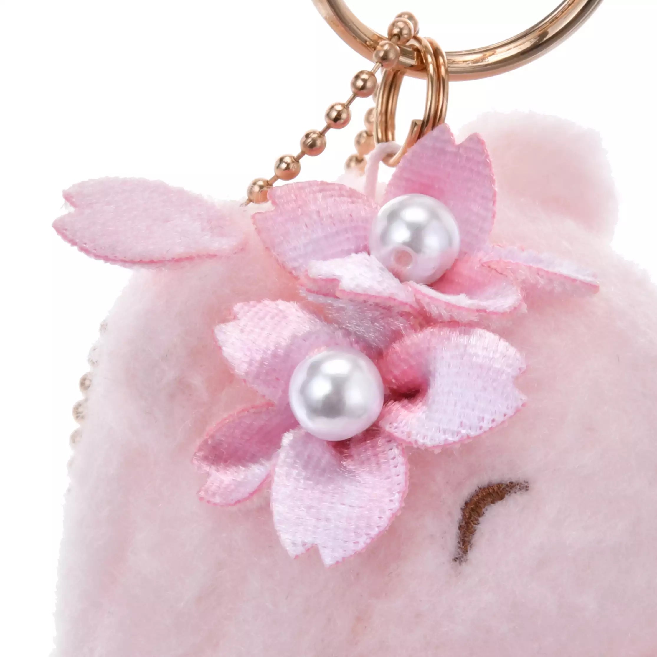 DISNEY Pooh and Piglet Sakura Plush Keychain