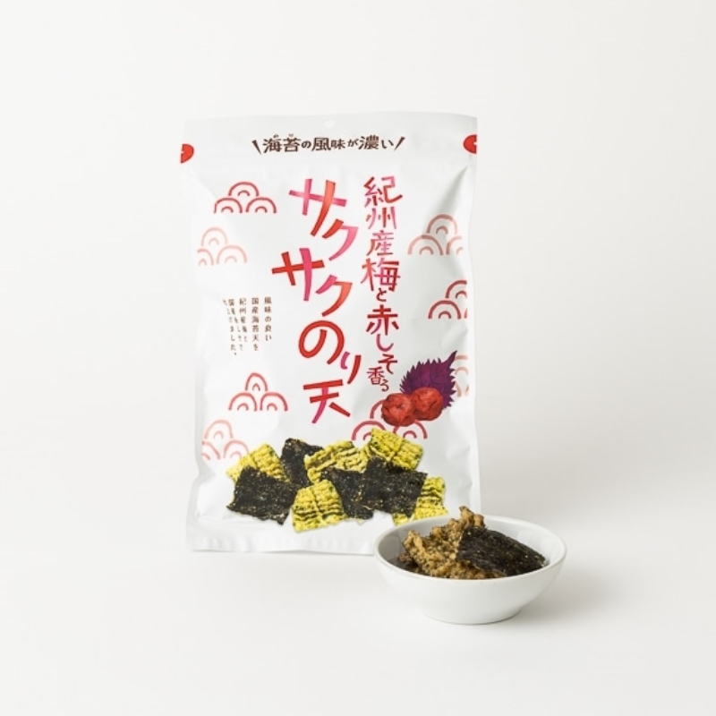 MARUKA Plum & Red Shiso Crunchy Noriten Deep-Fried Seaweed Snack