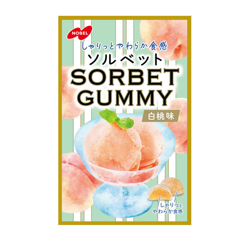 NOBEL White Peach Flavour Sorbet Gummy