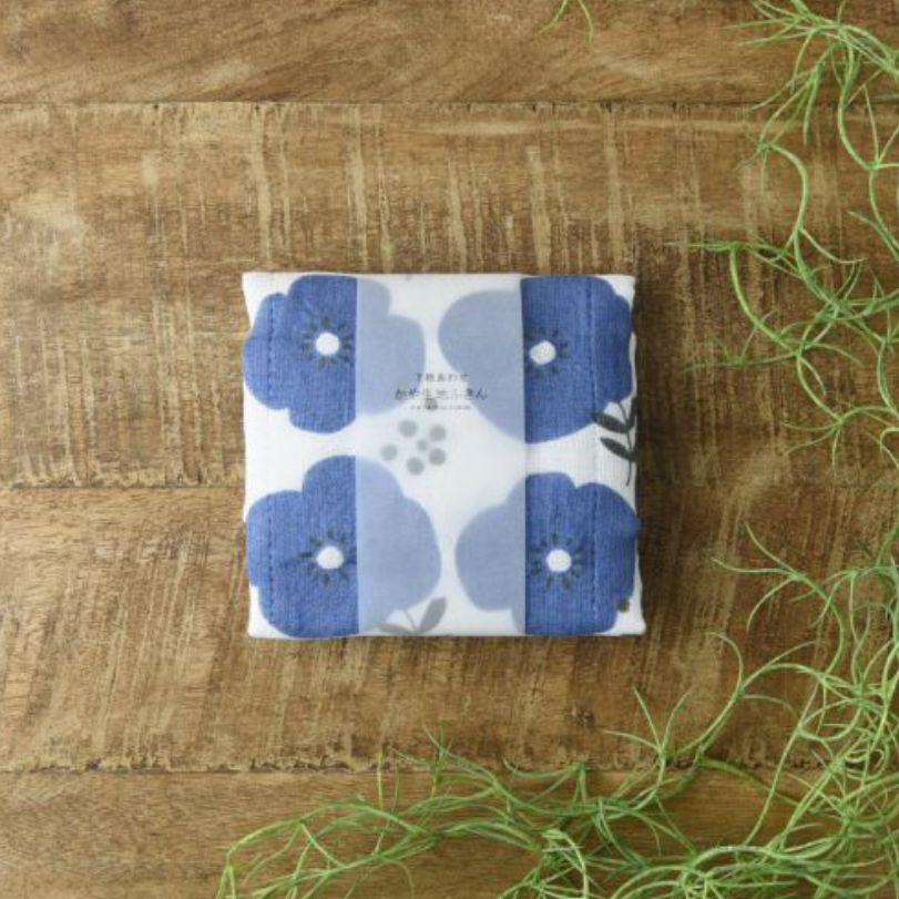 YAMANI Dishcloth Flower Navy Kaya Fabric Dishcloth
