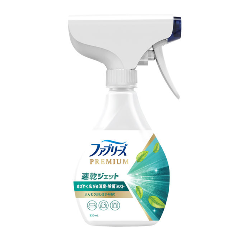 FEBREZE PREMIUM Quick-Dry Jet – Sunny Blossom Fragrance (Fabric Deodorizing Spray)