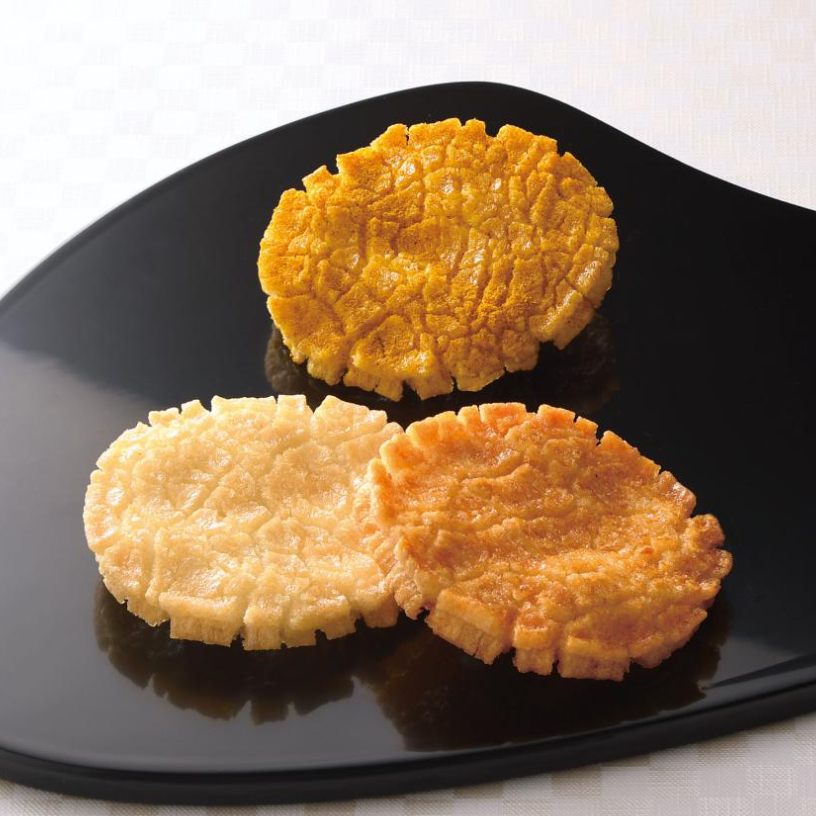 OGURA SANSOU Ogura Meigetsu Large 3-Flavor Rice Cracker Set