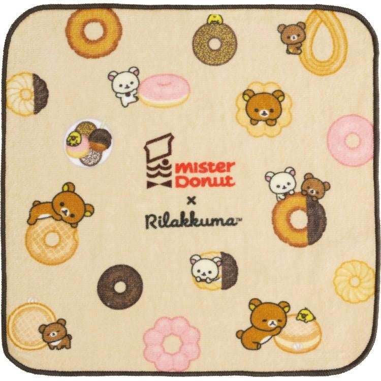 SAN-X Mister Donut Rilakkuma and Korilakkuma Mini Towel