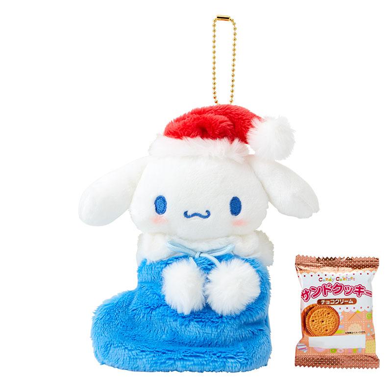 SANRIO Christmas Stocking Plush Keychain with Chocolate Cream Sandwich Cookies