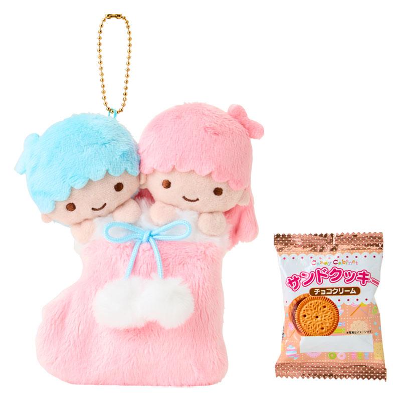 SANRIO Christmas Stocking Plush Keychain with Chocolate Cream Sandwich Cookies
