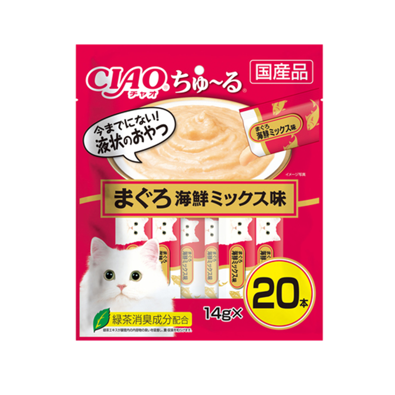 INABA CIAO Churu Seafood Mix Cat Treat