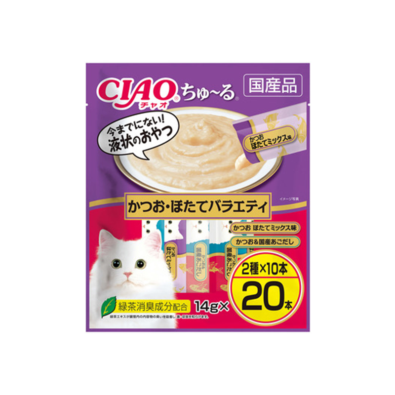 INABA CIAO Churu Bonito and Scallop Variety Pack