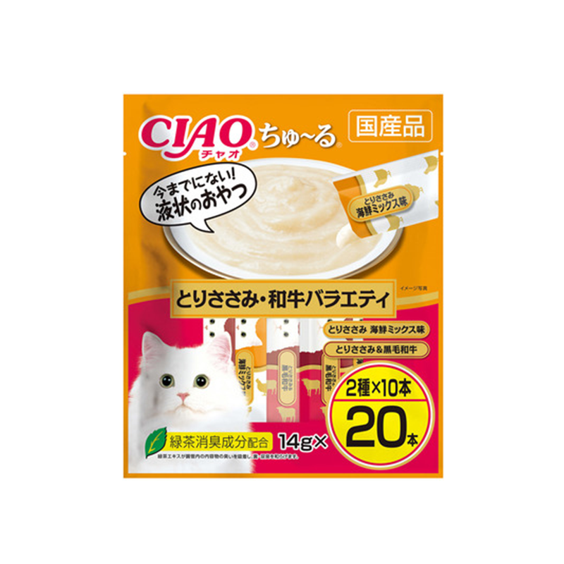INABA CIAO Churu Cat Treats (20-Pack)
