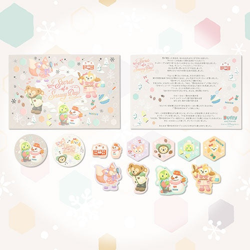DISNEY Duffy Family 2025 Winter Snow Secret Limited Edition Postcard Sticker Set