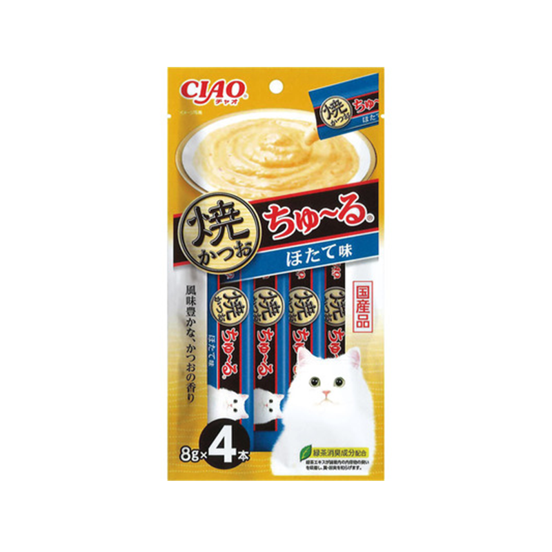 INABA CIAO Grilled Tuna Churu Cat Treats (Scallop Flavor)