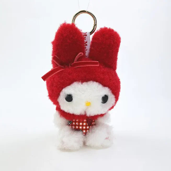 SANRIO Red Checker Miniature Plush Keychain