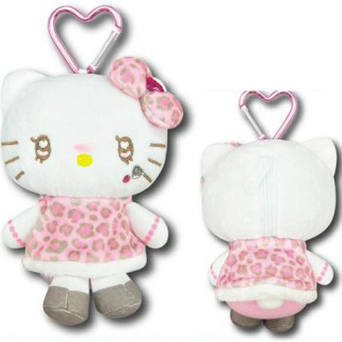 SANRIO Hello Kitty Plush Heart Carabiner Keychain