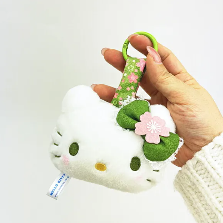 SANRIO Matcha Kimono Face Tag Plush Keychain