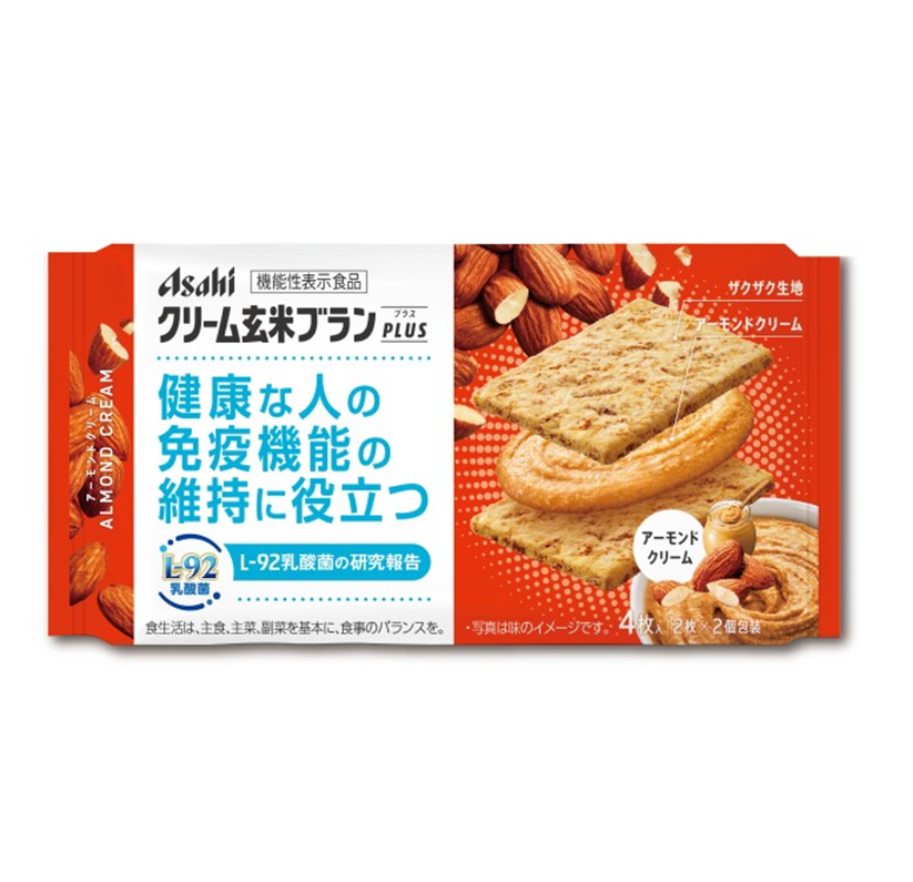 ASAHI Cream Genmai Bran Plus Bar (Almond Cream)