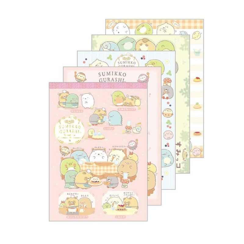 SAN-X Sumikko Gurashi Tanuki's Round Restaurant Memo Pad Set