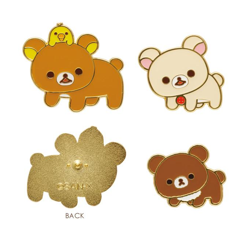 SAN-X Rilakkuma Chairoikoguma's Kumakyun Days Pin Set