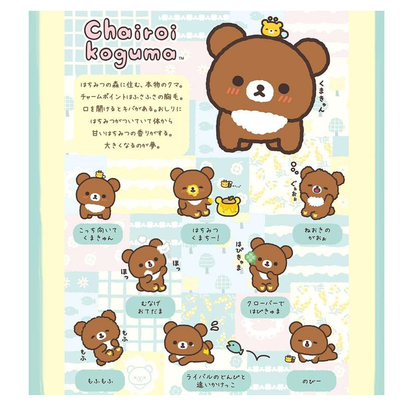 SAN-X Chairoikoguma's Kumakyun Days A4 File Folder