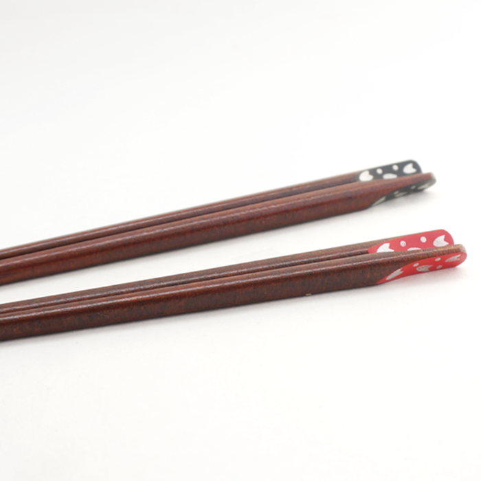 HYOZAEMON Hokusai Sakura Wood Couples' Chopsticks Set In Paulownia Box