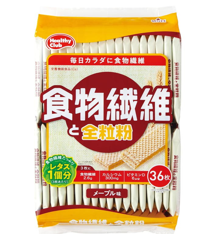 HAMADACONFECT Dietary Fiber-Rich Maple Whole Wheat Wafer Cookies