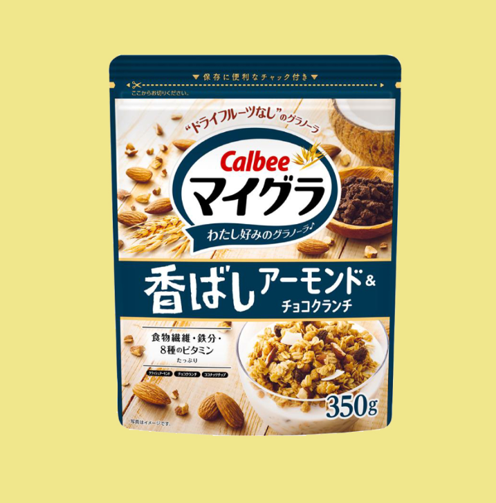 CALBEE MyGra Fragrant Roasted Almond & Chocolate Crunch Granola Cereal