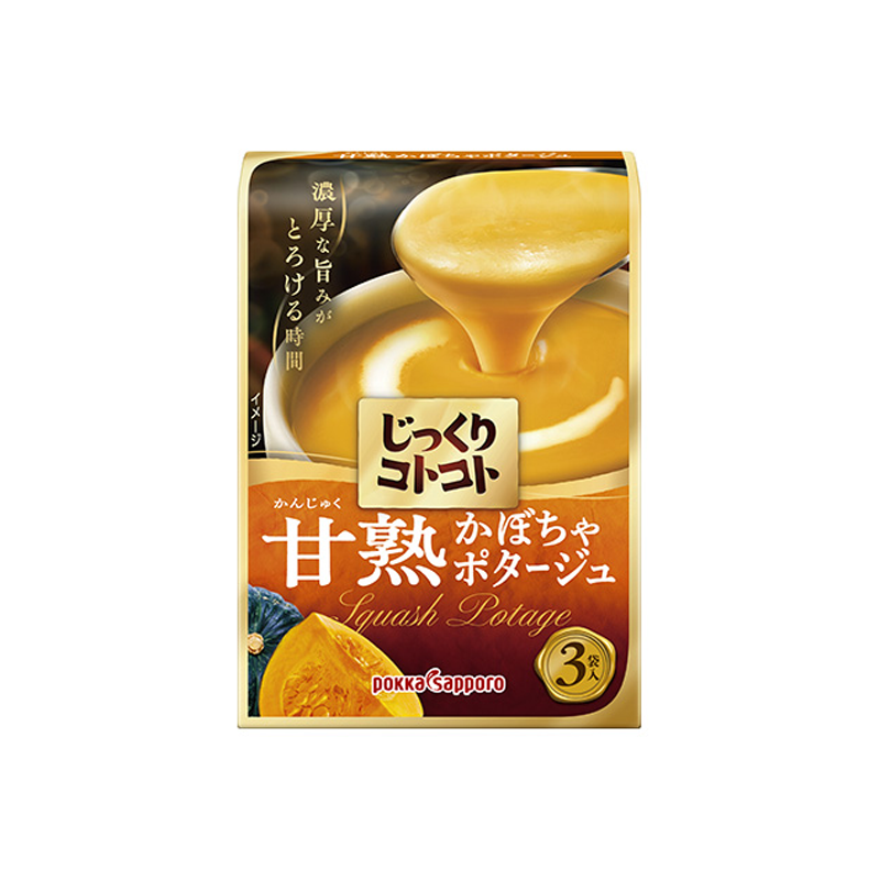 POKKA SAPPORO Jikkuri Kotokoto Potage Soup 3 Pack – Assorted Flavors