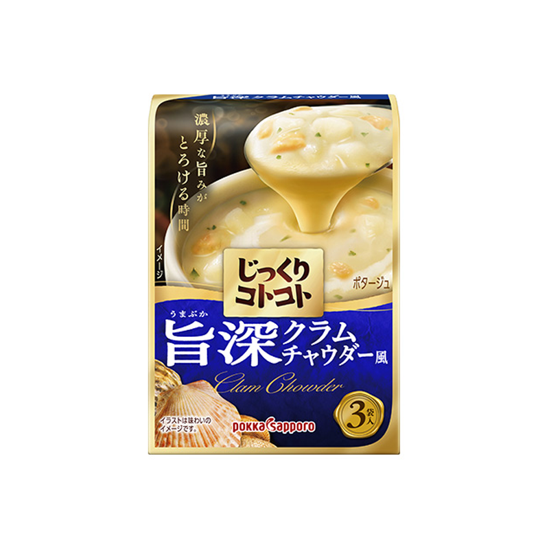 POKKA SAPPORO Jikkuri Kotokoto Potage Soup 3 Pack – Assorted Flavors
