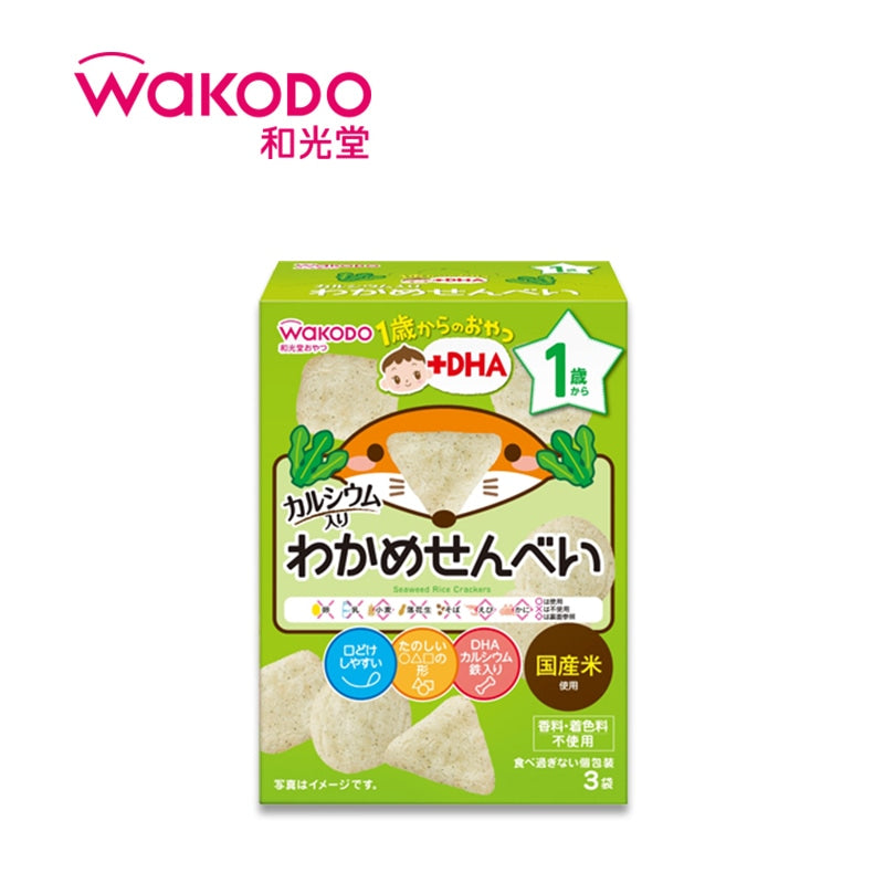 WAKODO Seaweed Rice Crackers (Ages 12 Months+)