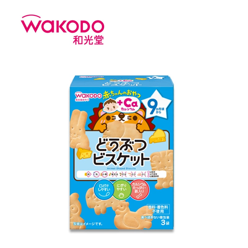 WAKODO Baby Snacks +Calcium Animal Crackers