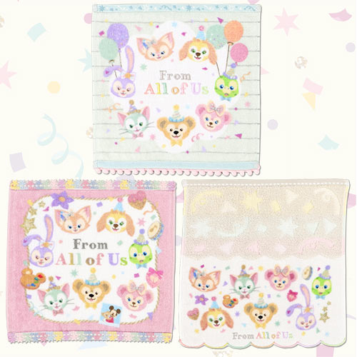DISNEY Duffy & Friends “From All of Us” Handkerchief Set of 3