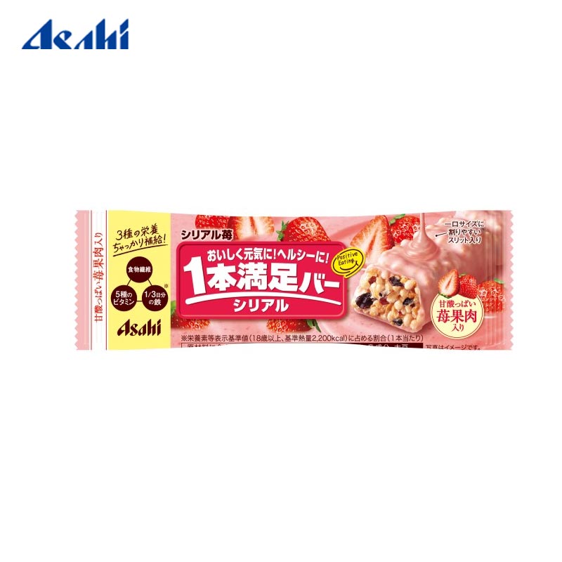 ASAHI Ippon Manzoku Strawberry Cereal Bar