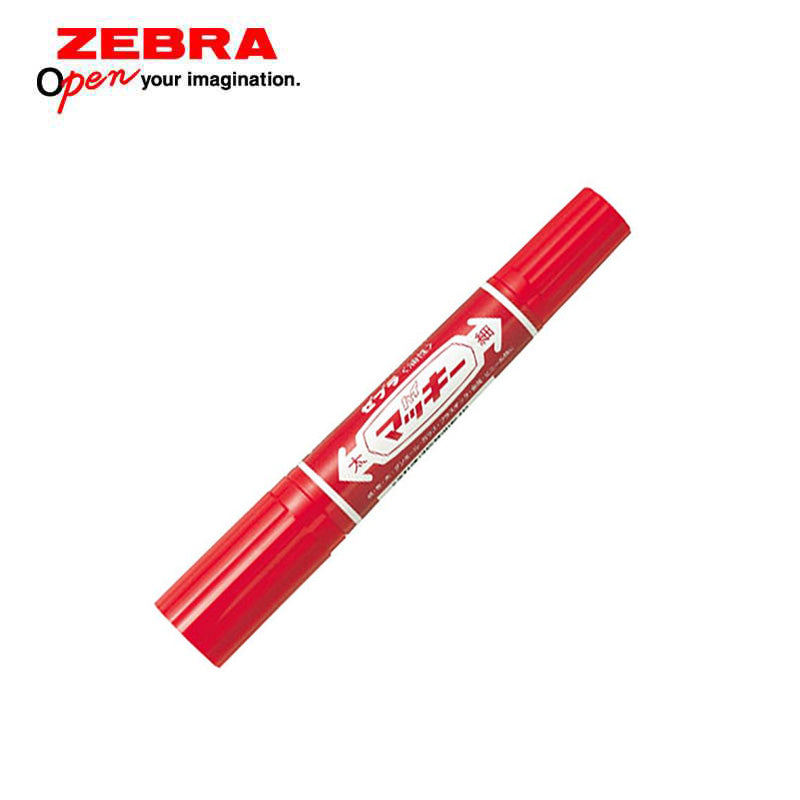 ZEBRA Hi-Mackee Double Tip Red Oil Marker