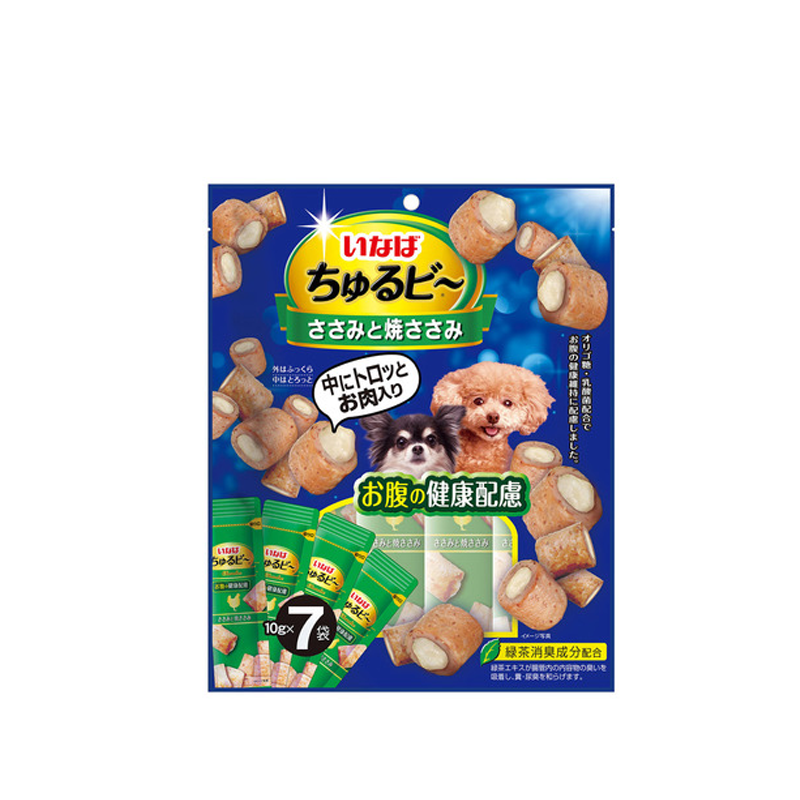 INABA Churubi Dog Treats (Plain and Grilled Chicken Flavor)