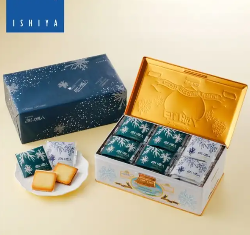 ISHIYA SHIROI KOIBITO Langue de chat Cookies 54pcs (White & Dark Chocolate)