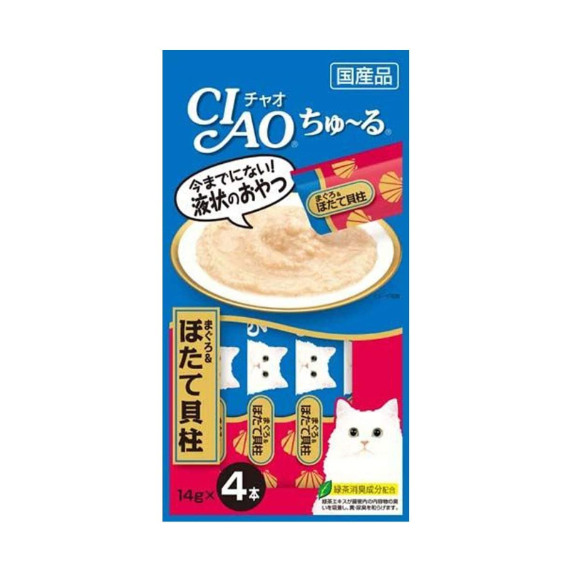 INABA FOODS Churu Cat Treats (Scallop Flavor)
