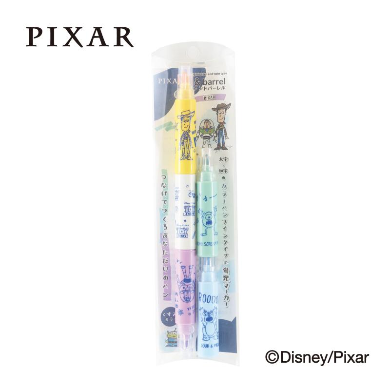 DISNEY Pixar Toy Story and Monsters Inc. Multicolor Stackable Highlighter Pens