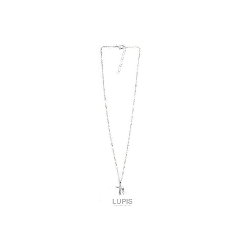 LUPIS Double Cross Necklace Silver