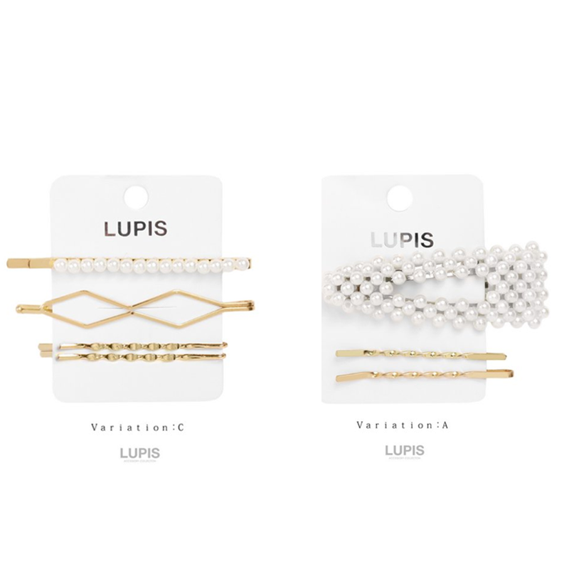 LUPIS Pearl Gold Hair Clips