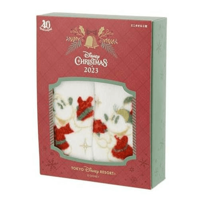 DISNEY Christmas Mickey and Minnie Mouse Mini Towel Set