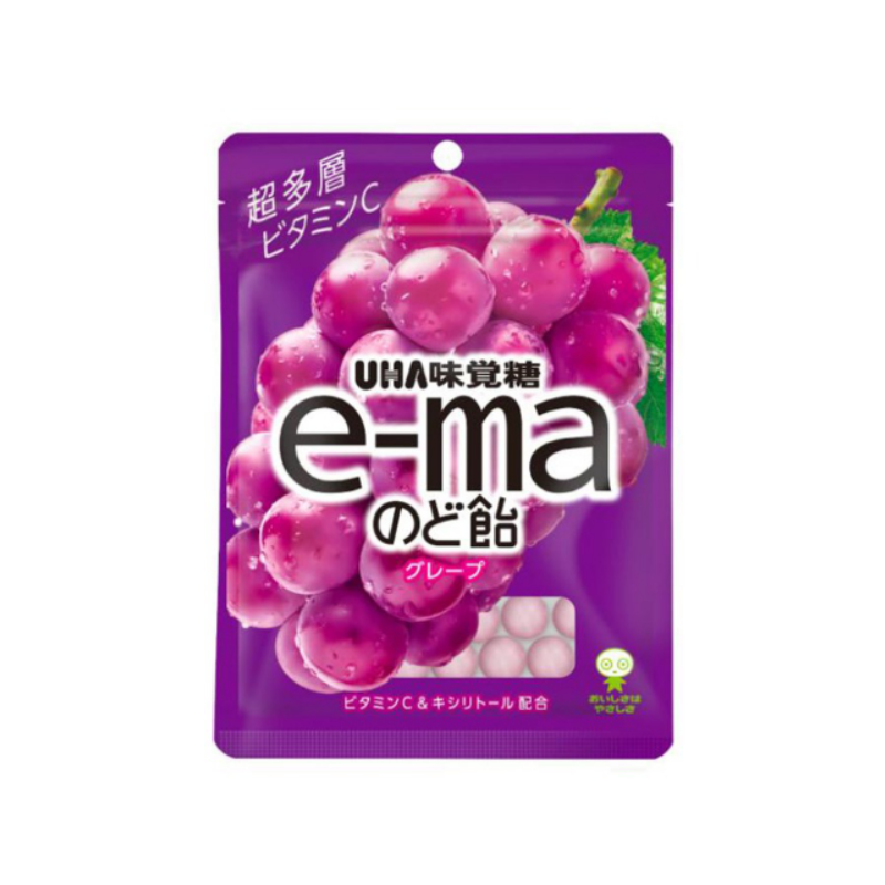 UHA MIKAKUTO e-ma Grape Throat Candy