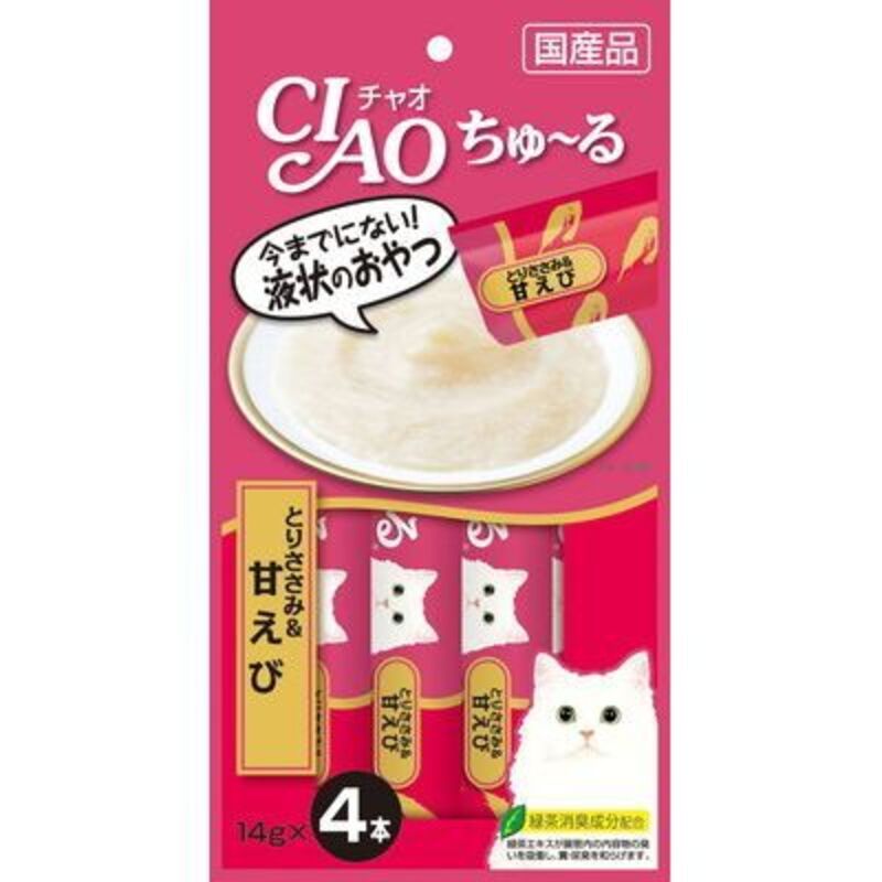 INABA CIAO Churu Cat Treats (Chicken & Sweet Shrimp)