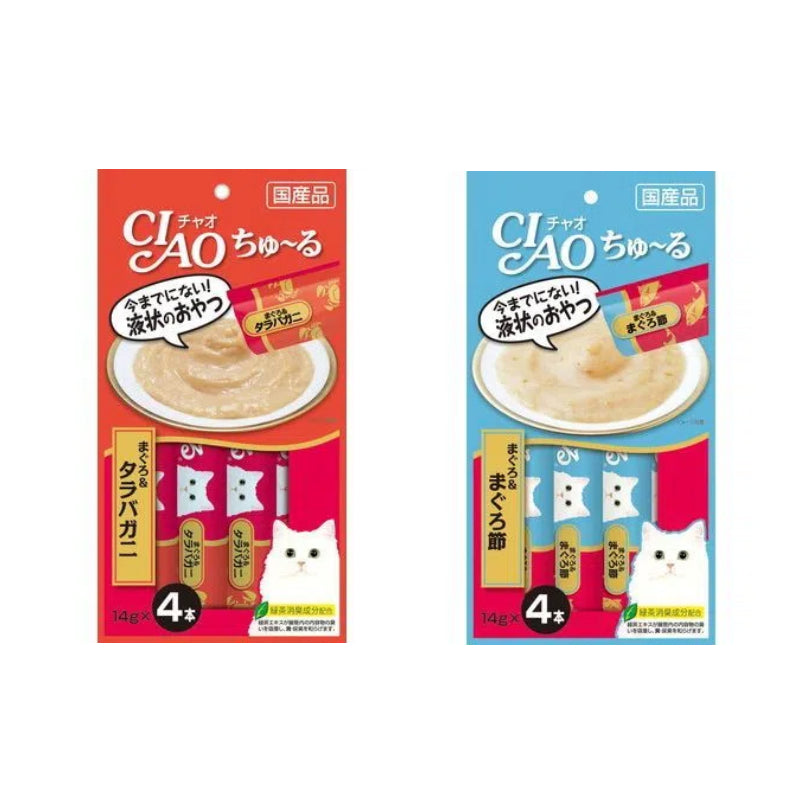 INABA CIAO Churu Cat Treats (Crab Tuna)
